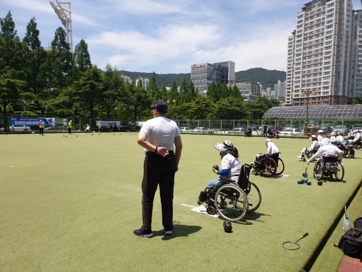 제21회 부산광역시장기 장애인생활체육대회 경기 장면들